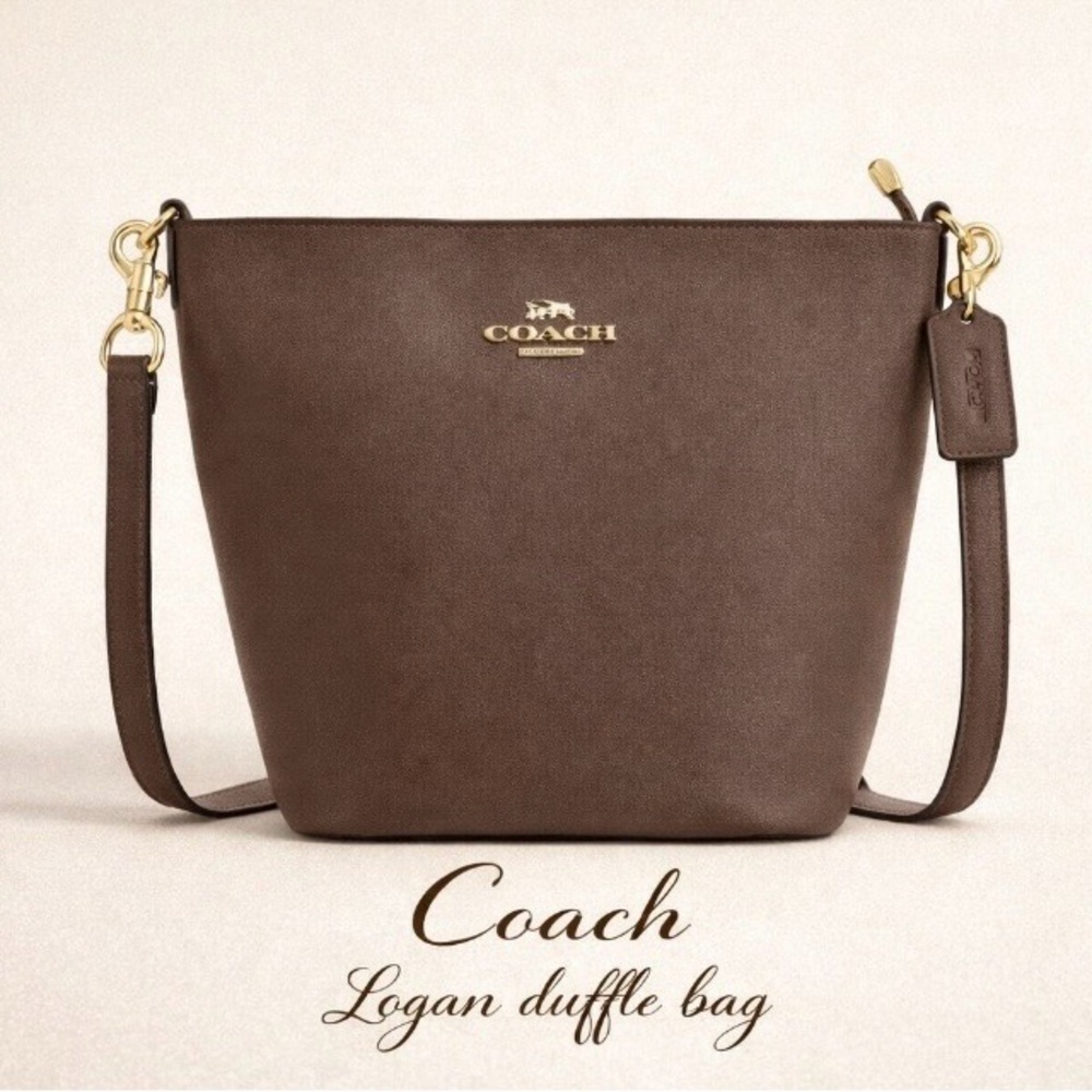 Coach Logan Duffle Bag brown New leather original crossbody bag